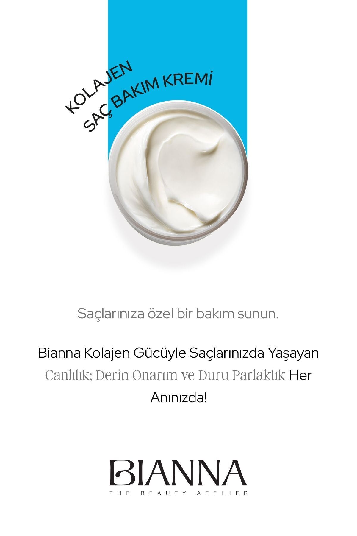 Bianna Kolajenli Saç Bakım Kremi - 500 ml | Dora Kozmetik