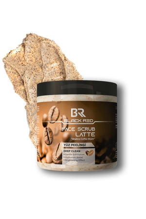Black Red Latte Ve Kafein Özlü Yüz Peelingi - Kafein Etkili Aydınlatıcı Ve Yüz Temizleme Peelingi- 500 ml | Dora Kozmetik