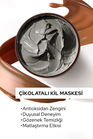 Black Red Kil Maskesi Yüz Maskesi Çikolata İçerikli Killi Yüz Maskesi - 400g | Dora Kozmetik