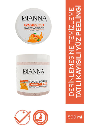 Bianna Kayısı Özlü Yüz Peelingi Canlandırıcı & Arındırıcı & Dengeliyici - 500ml | Dora Kozmetik