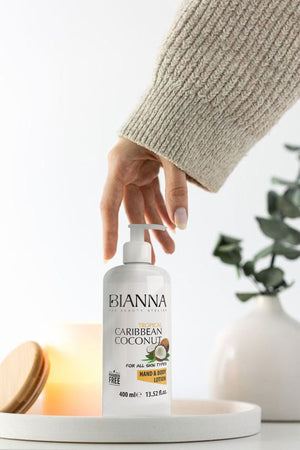 Bianna Hindistan Cevizli El ve Vücut Losyonu – 400 ml | Dora Kozmetik