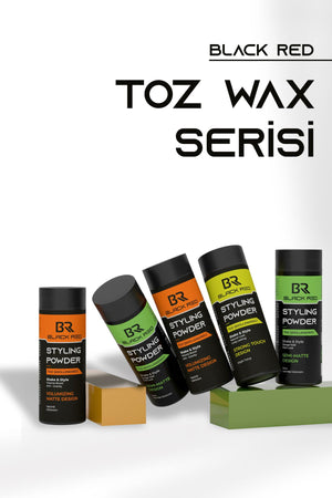 Black Red Saç Şekillendirici Toz Wax - Matte & Strong Toz Wax İkili Set | Dora Kozmetik