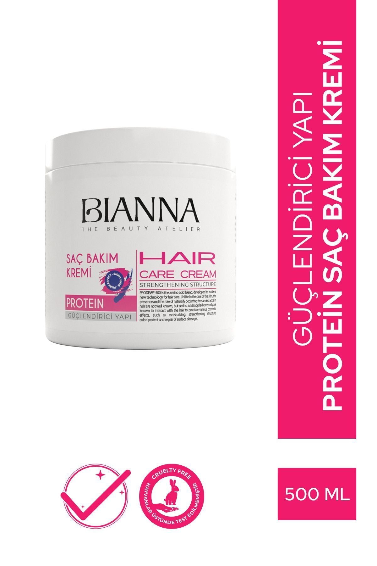 Bianna Proteinli Saç Bakım Kremi - 500 ml | Dora Kozmetik
