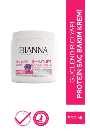Bianna Proteinli Saç Bakım Kremi - 500 ml | Dora Kozmetik