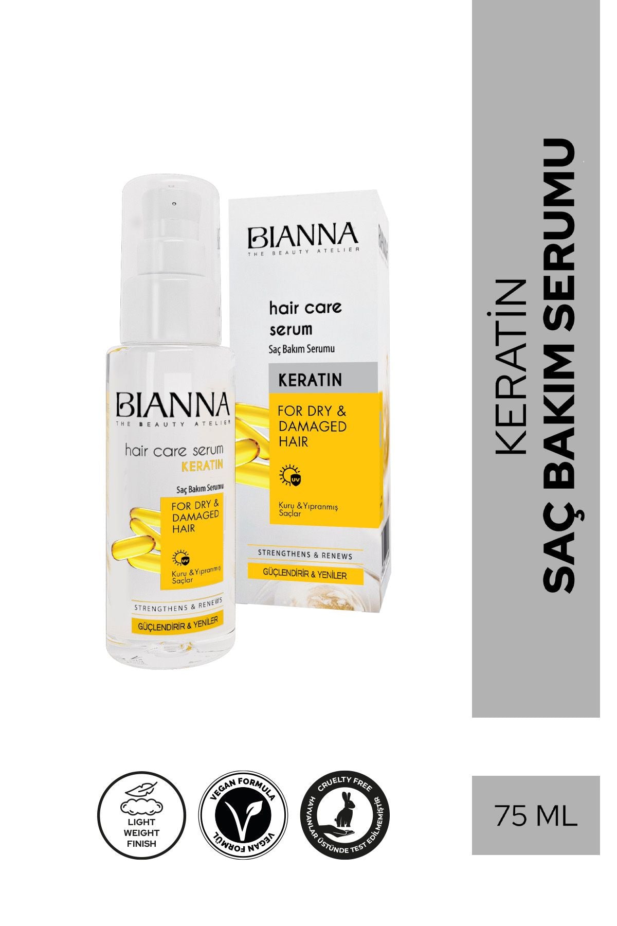 Bianna Keratinli Saç Bakım Serumu - 75 ml | Dora Kozmetik