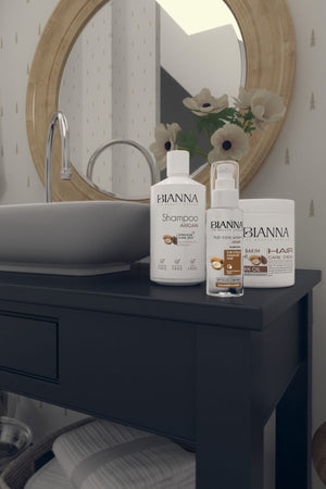 Bianna Argan 3'lü Saç Bakım Seti Şampuan - Serum - Krem | Dora Kozmetik