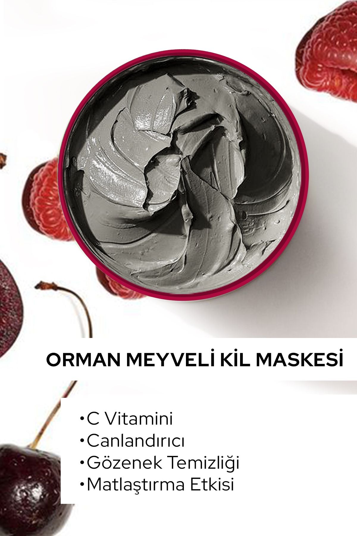 Black Red Kil Maskesi Anti-aging Ve Nemlendirici Yüz Maskesi Argan Içerikli Killi Yüz Maskesi | Dora Kozmetik