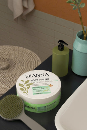 Bianna Vücut Peelingi - Okaliptüs & Zencefil Özlü Nemlendirici ve Arındırıcı Vücut Peelingi - 200 ml | Dora Kozmetik