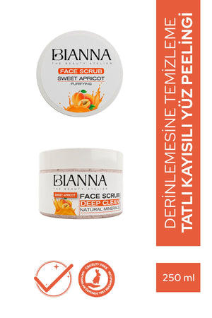 Bianna Kayısı Özlü Yüz Peelingi Canlandırıcı & Arındırıcı & Dengeliyici - 250 ml | Dora Kozmetik