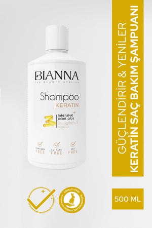 Bianna Keratinli Yoğun Bakım Şampuanı – 500 ml | Dora Kozmetik