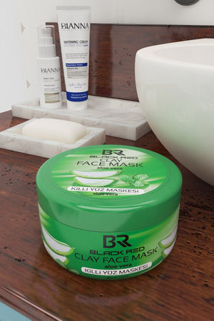 Black Red Kil Maskesi Yüz Maskesi Aloe Vera İçerikli Killi Yüz Maskesi - 400g | Dora Kozmetik