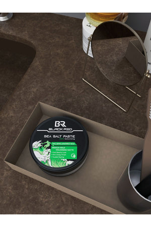 Black Red Wax Saç Şekillendirici Wax Sea Salt Paste Deniz Tuzlu Wax Mat Doğal Görünüm Orta Sertlik - 120 ml | Dora Kozmetik