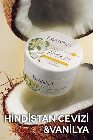 Bianna Vanilya ve Hindistan Cevizli El ve Yüz Kremi - 250 ml | Dora Kozmetik
