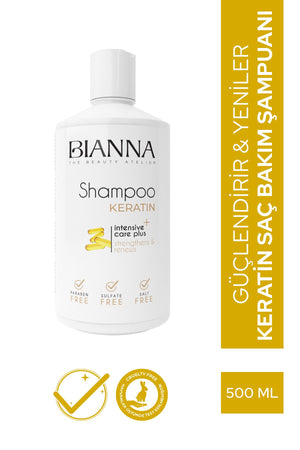 Bianna Keratin 3'lü Saç Bakım Seti - Şampuan - Serum - Krem | Dora Kozmetik
