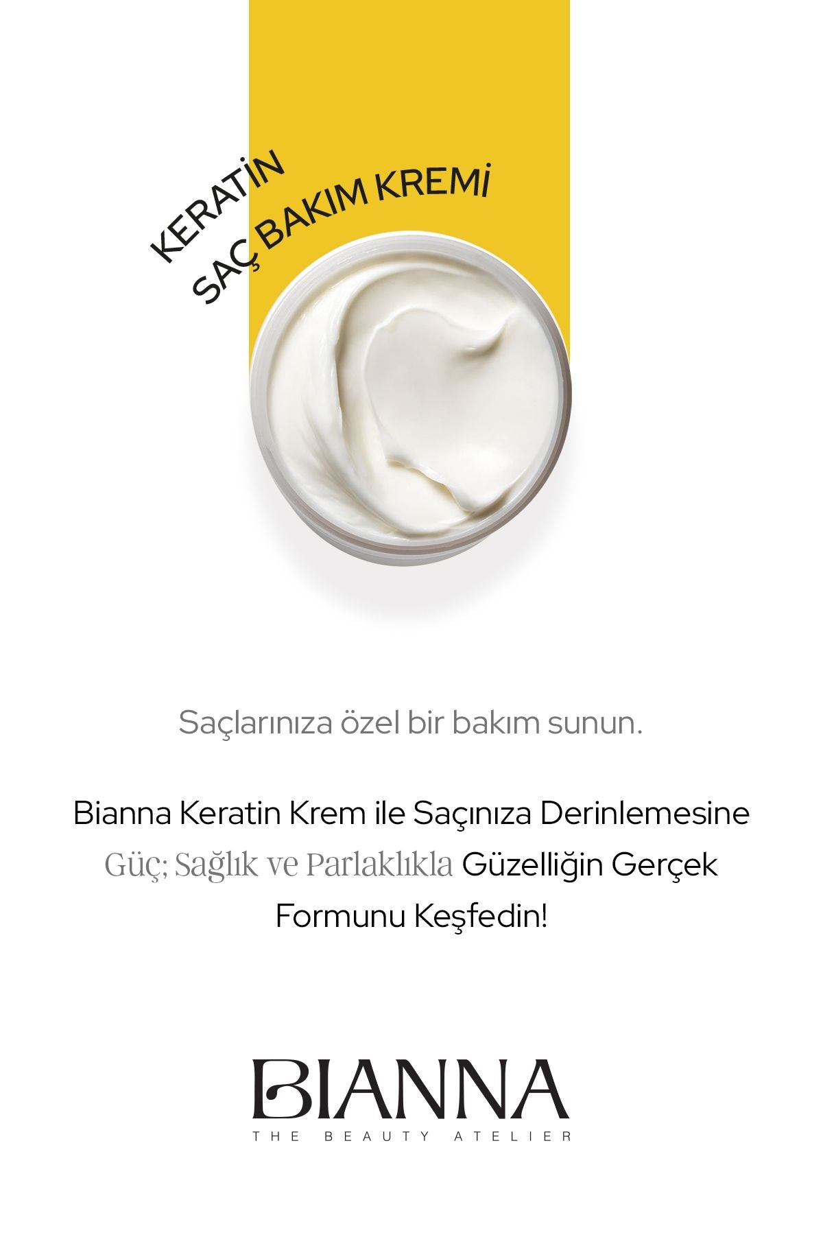 Bianna Keratinli Saç Bakım Kremi - 500 ml | Dora Kozmetik