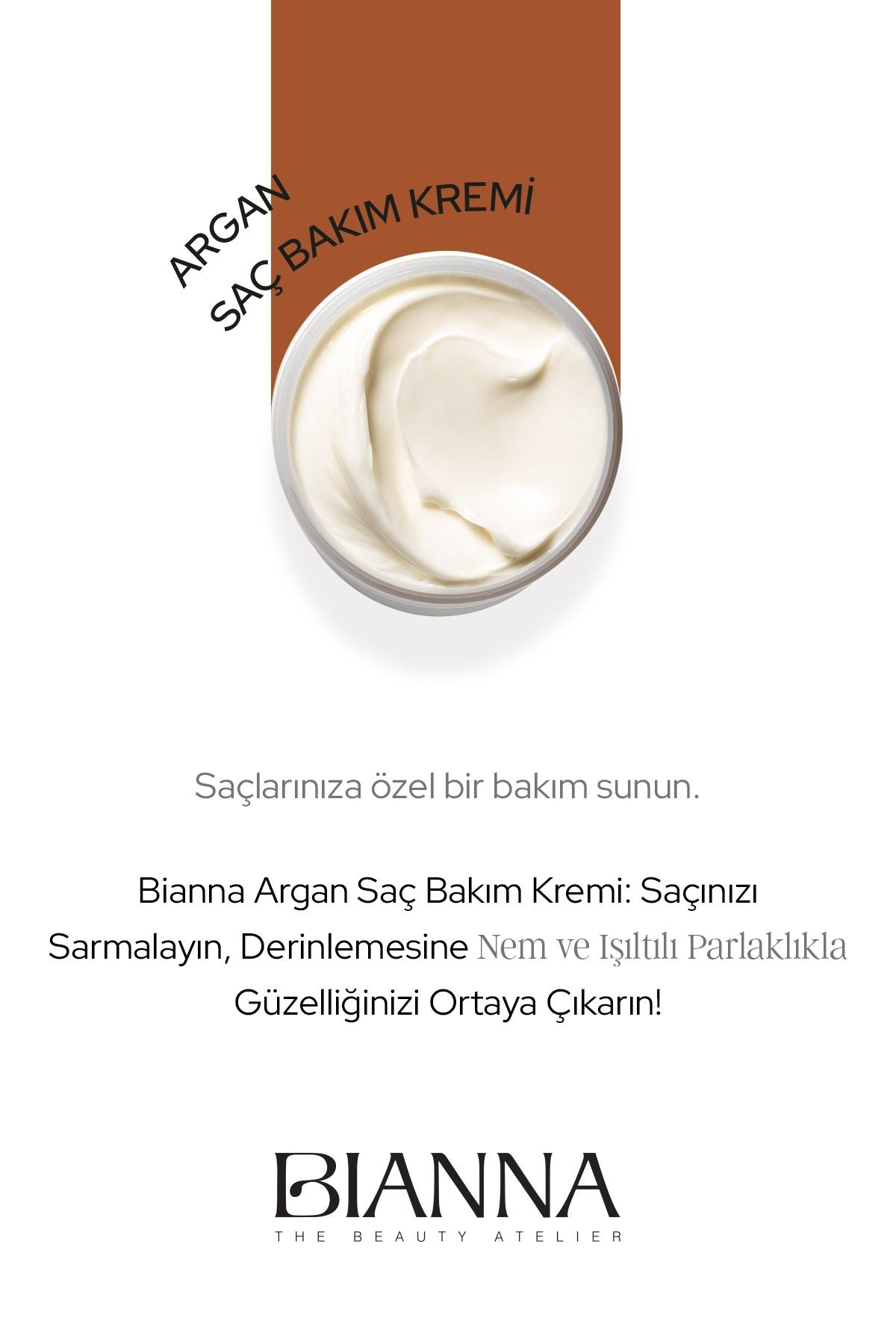 Bianna Argan Özlü Saç Bakım Kremi - 500 ml | Dora Kozmetik
