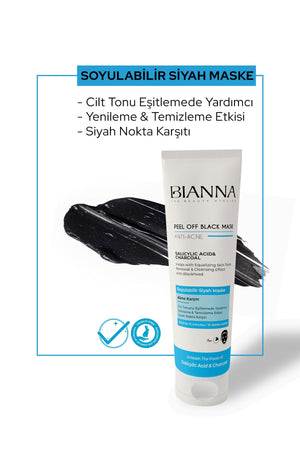 Bianna Bubble Mask Salisilik Asit&Kömür - Anti Akne Köpüren Maske - 75 ml | Dora Kozmetik