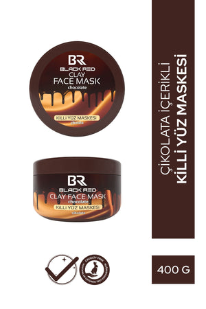 Black Red Kil Maskesi Yüz Maskesi Çikolata İçerikli Killi Yüz Maskesi - 400g | Dora Kozmetik