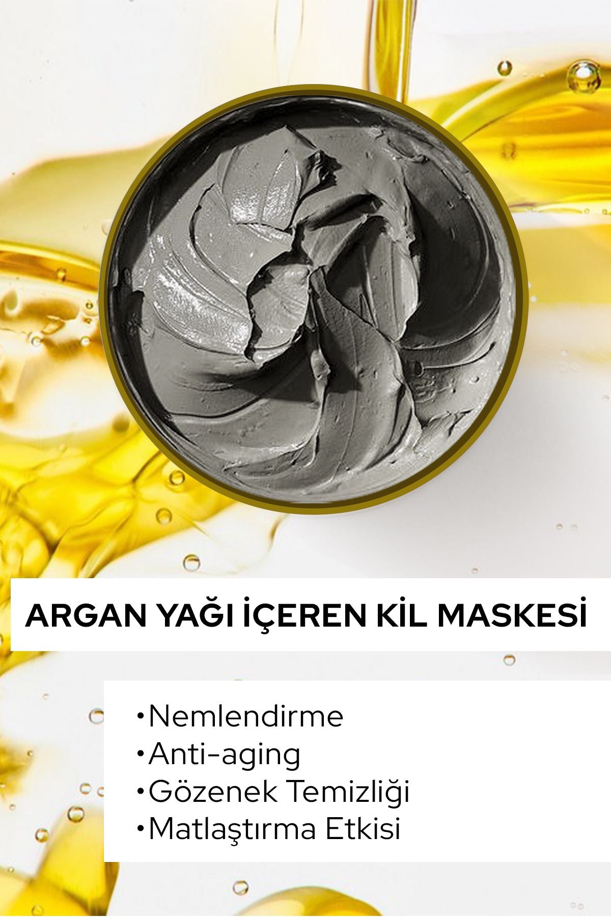 Black Red Kil Maskesi Anti-aging Ve Nemlendirici Yüz Maskesi Argan Içerikli Killi Yüz Maskesi - 400g | Dora Kozmetik