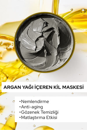 Black Red Kil Maskesi Anti-aging Ve Nemlendirici Yüz Maskesi Argan Içerikli Killi Yüz Maskesi - 400g | Dora Kozmetik
