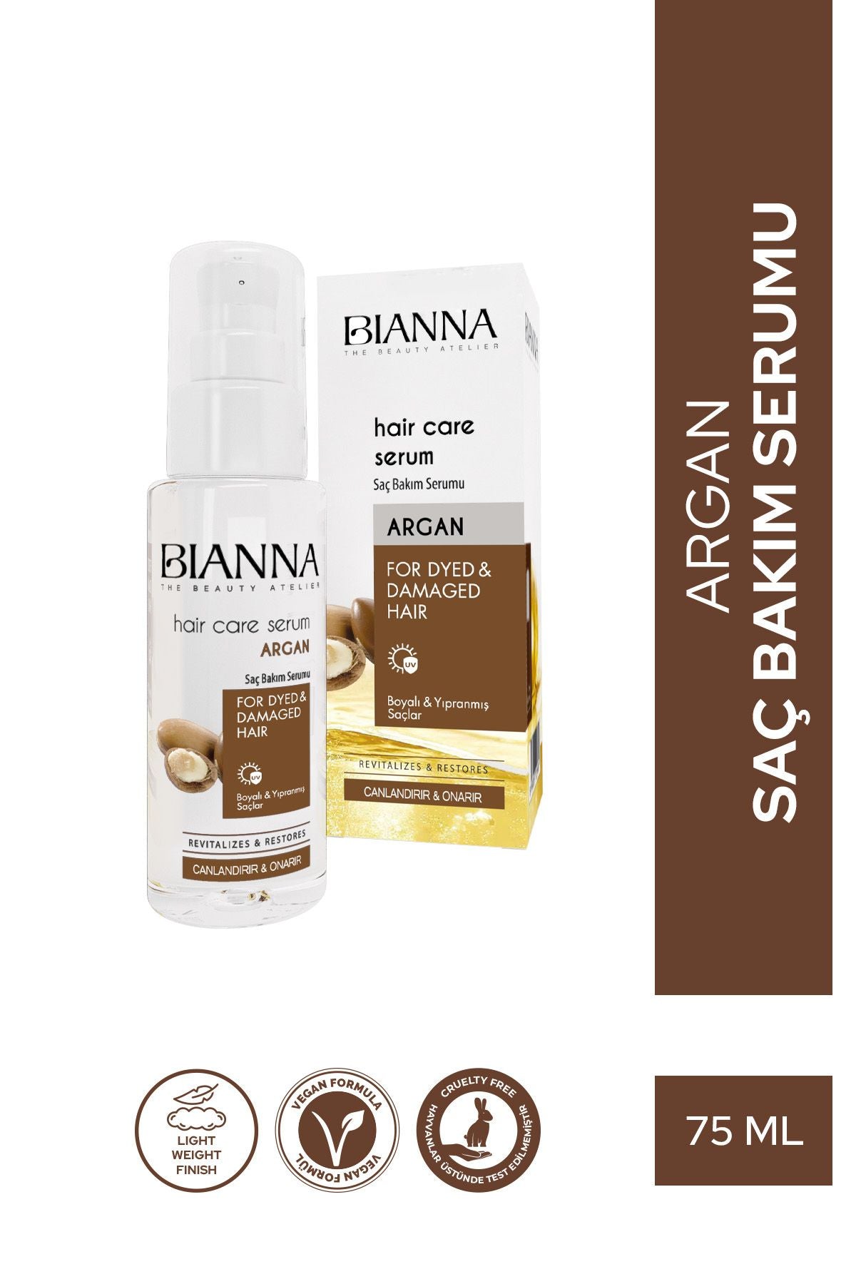 Bianna Argan 3'lü Saç Bakım Seti Şampuan - Serum - Krem | Dora Kozmetik