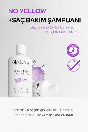 Bianna Yoğun Bakım Mor (No Yellow) Şampuan – 500 ml | Dora Kozmetik