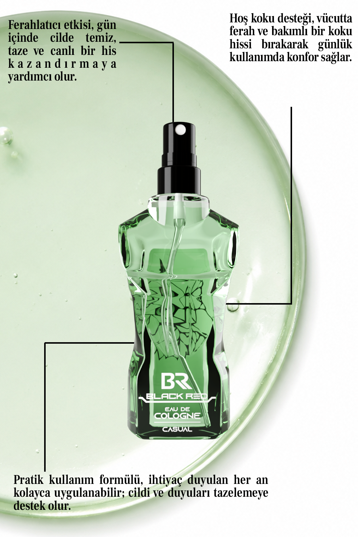 Black Red Eau de Cologne Casual 150 ml