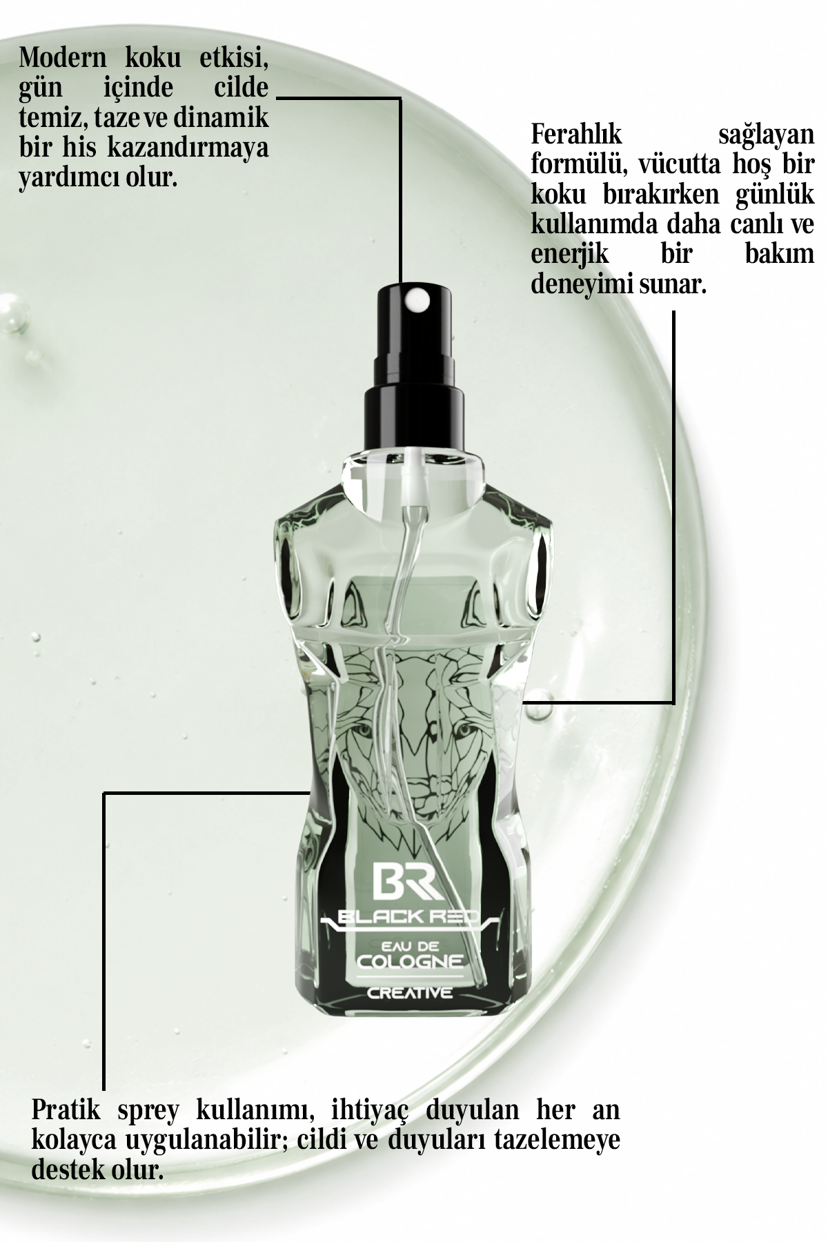 Black Red Eau de Cologne Creative 150 ml