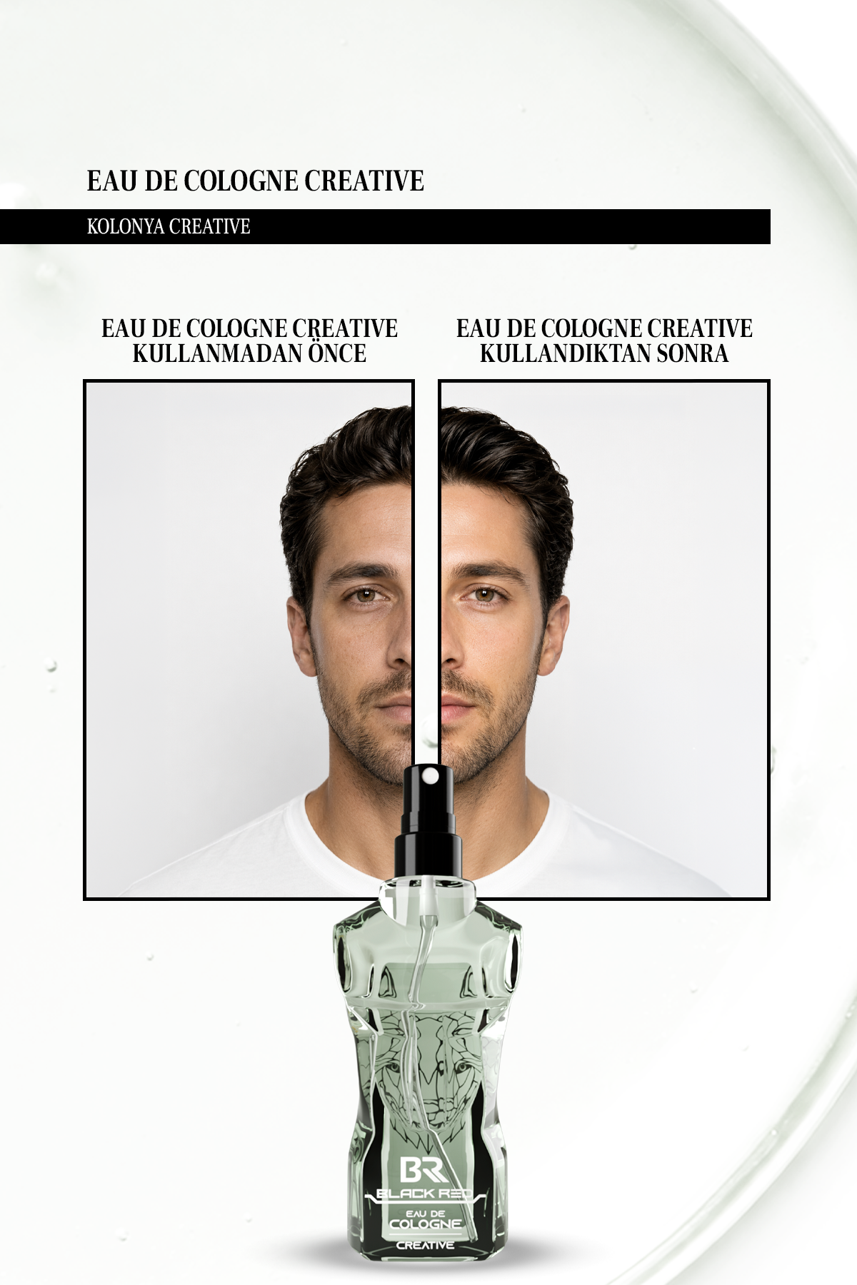 Black Red Creative Eau de Cologne Kolonya 350 ml