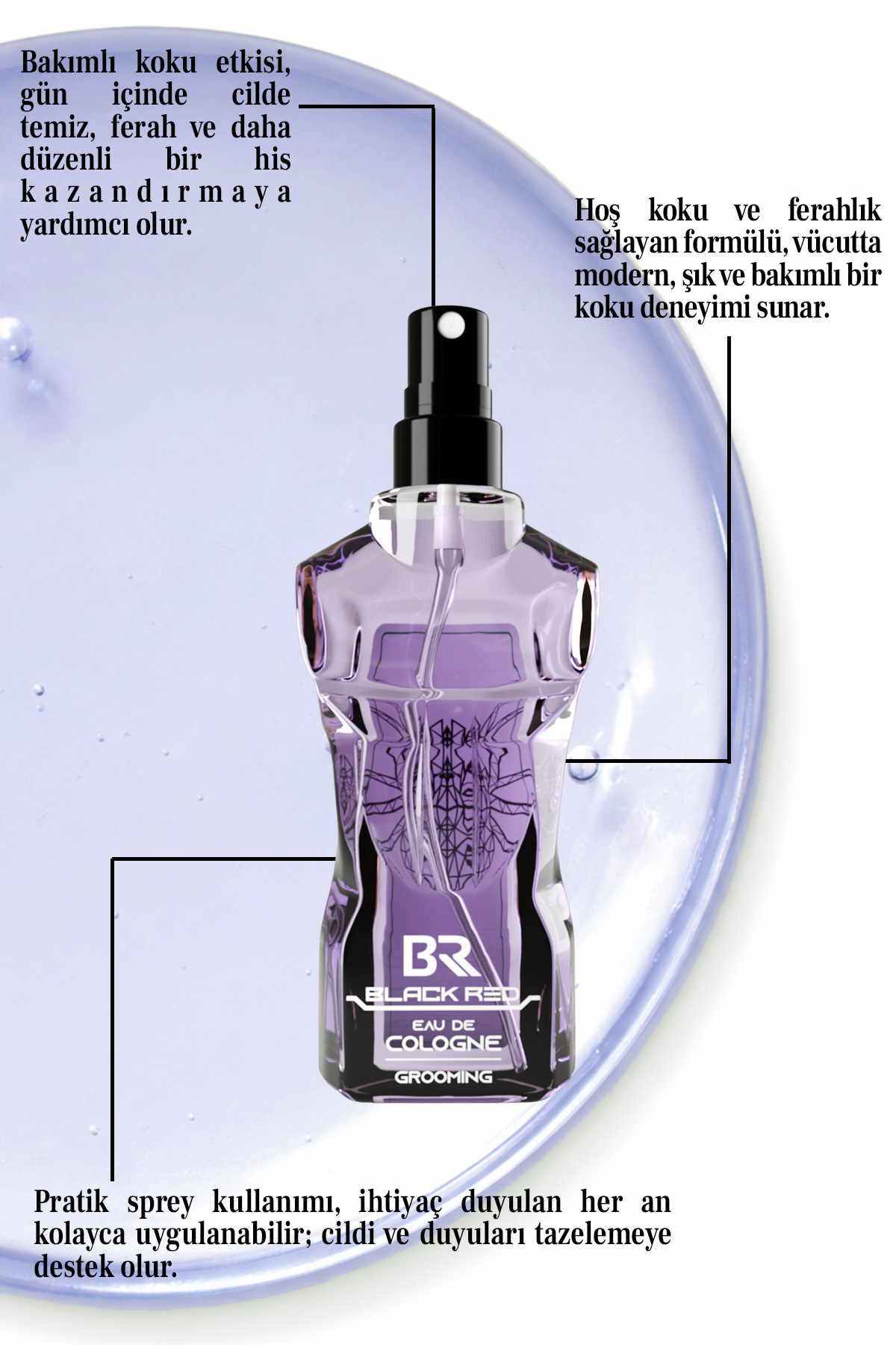Black Red Eau de Cologne Grooming 150 ml