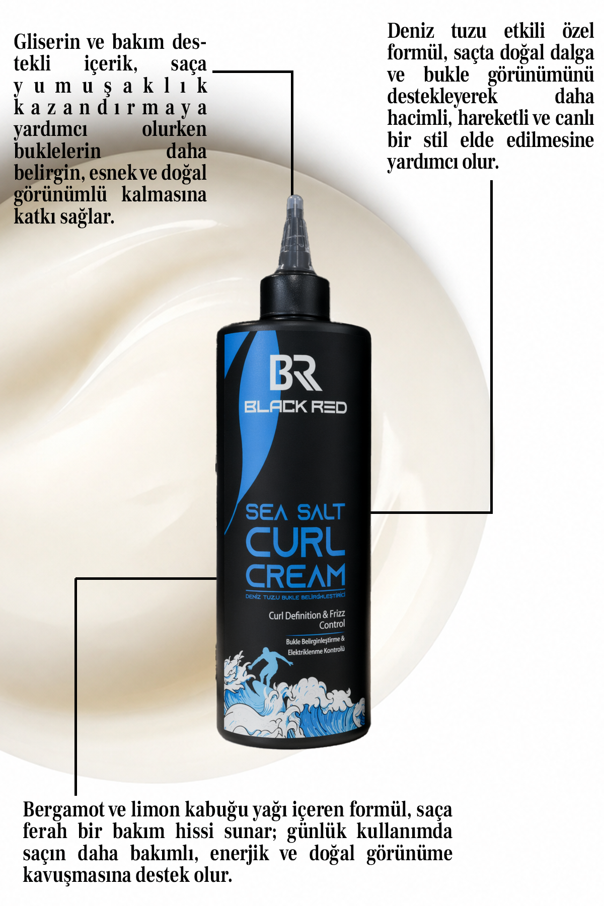 Black Red Sea Salt Curl Cream 300 ml