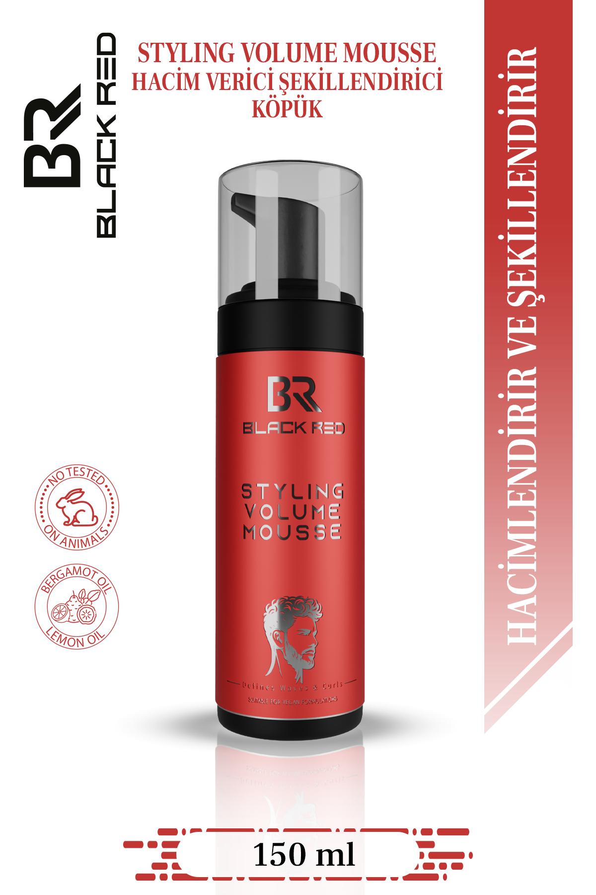 Black Red Styling Volume Mousse 150 ml