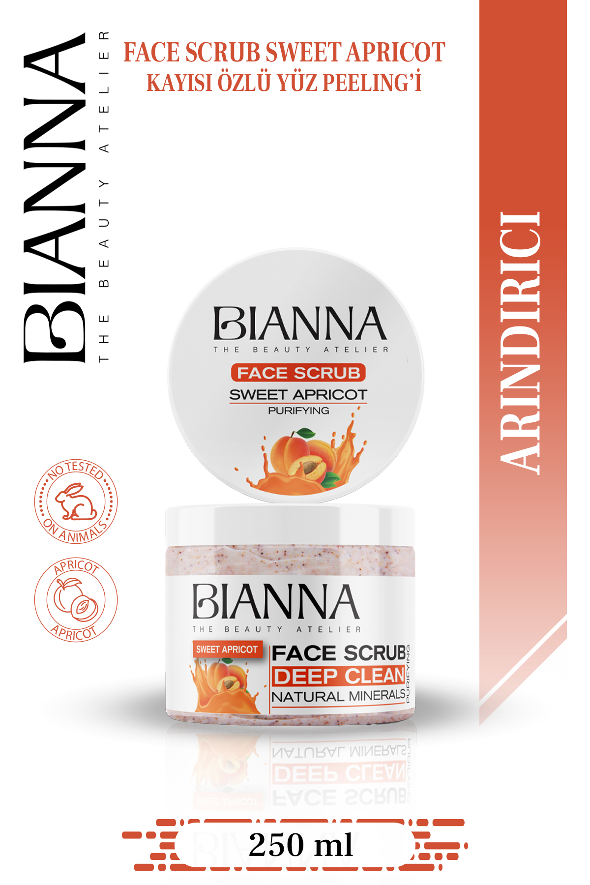 Bianna Kayısı Özlü Yüz Peelingi Canlandırıcı & Arındırıcı & Dengeliyici - 250 ml