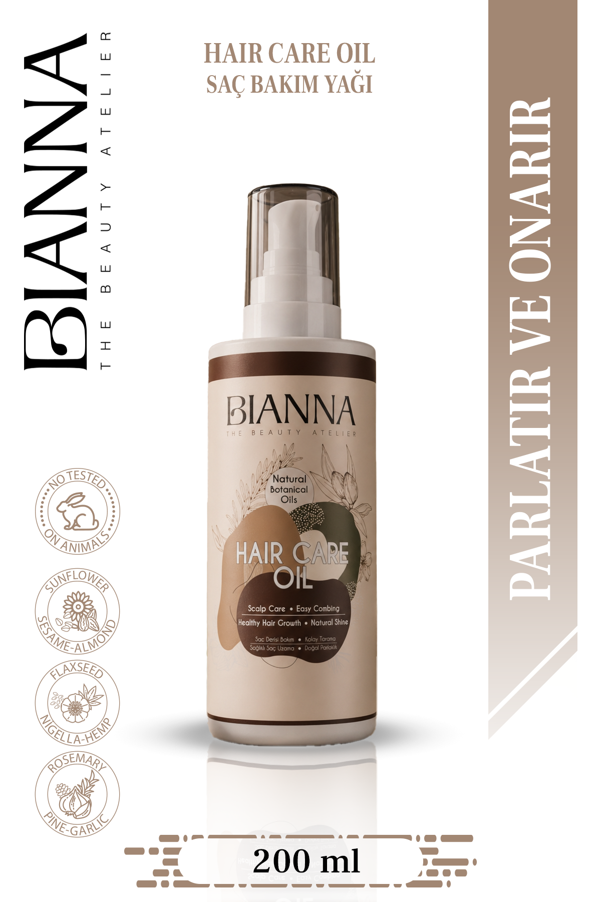 Bianna Hair Care Oil Natural Botanical Oils 200 ml