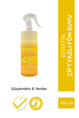 Bianna Çift Fazlı Keratin Içeren Fön Suyu | Güçlendirir & Yeniler - 400 ml | Dora Kozmetik