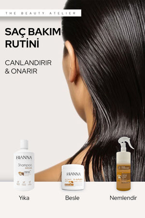 Bianna Çift Fazlı Argan Içeren Fön Suyu | Canlandırır & Onarır - 400 ml | Dora Kozmetik