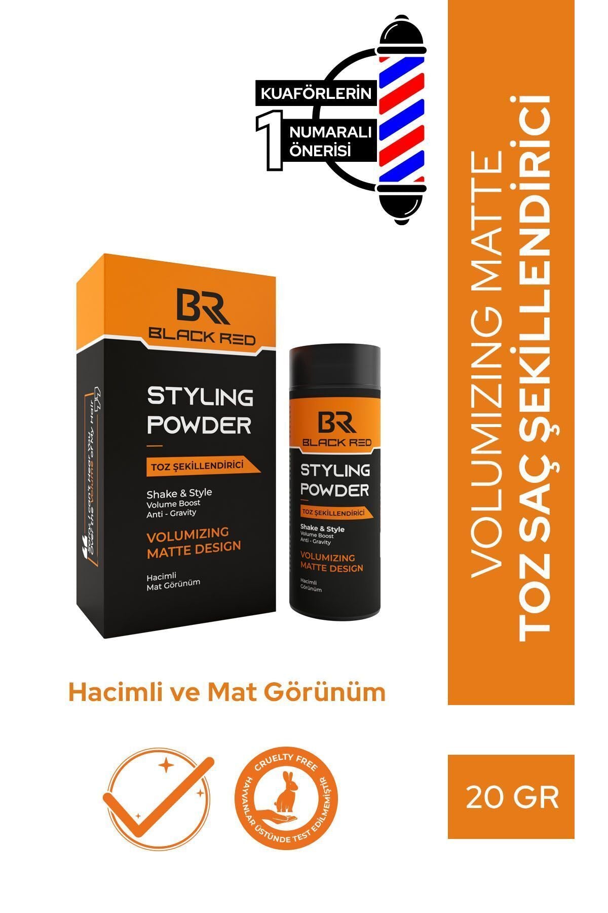 Black Red Styling Powder Wax Matte 20 gr