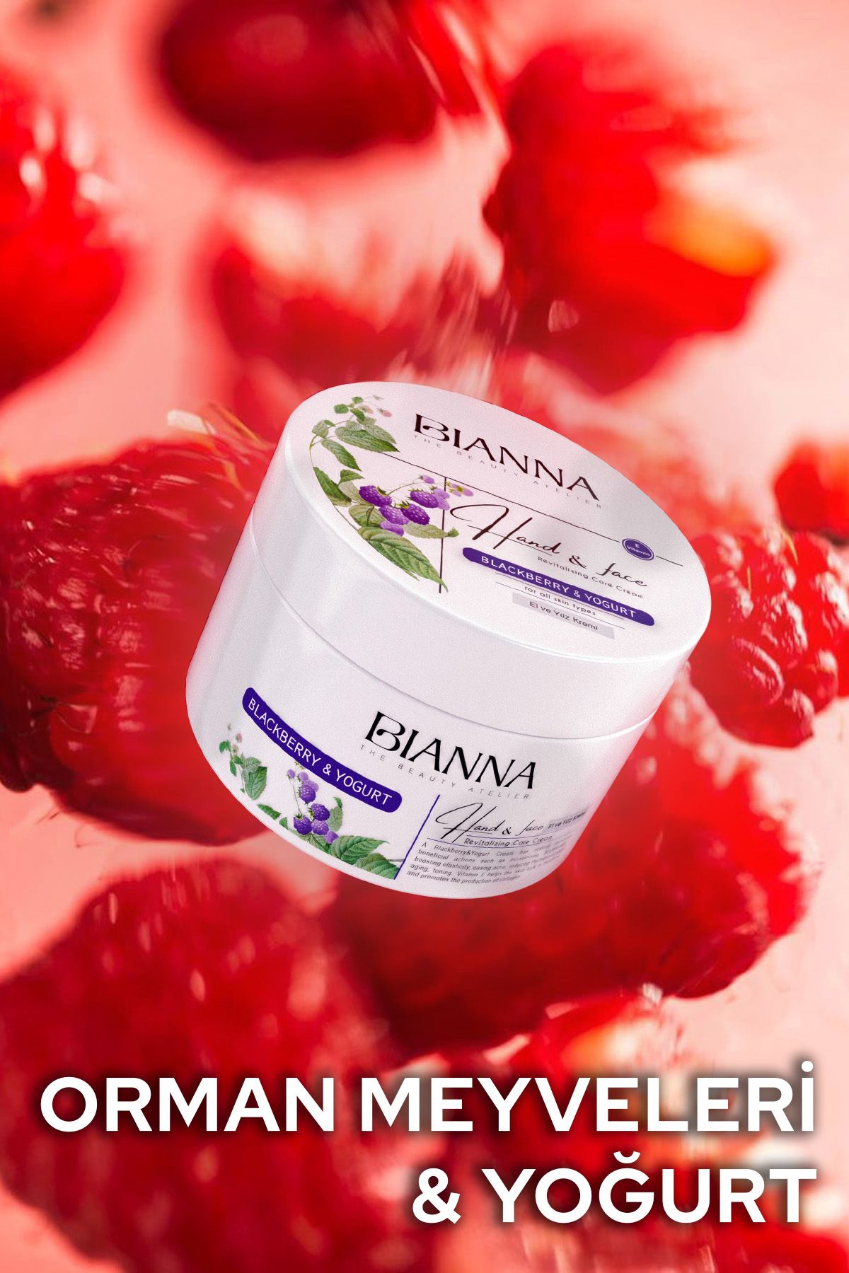 hy4478 Beauté de LADONNA BPA CREAM x2 Bianna E Vitaminli El Ve Yüz Kremi Orman Meyveli Ve Yoğurt Özlü