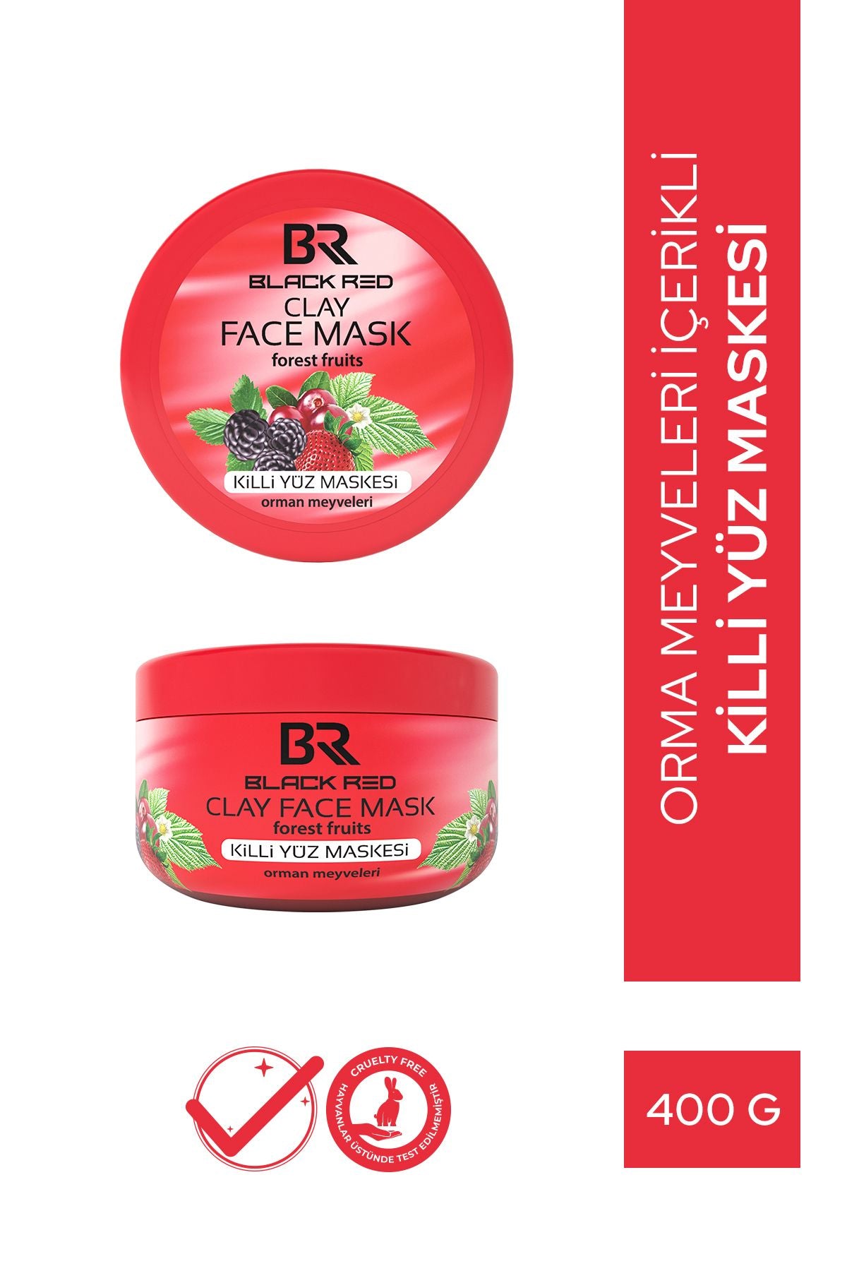 Black Red Clay Of Mask Forest Fruits 400 gr