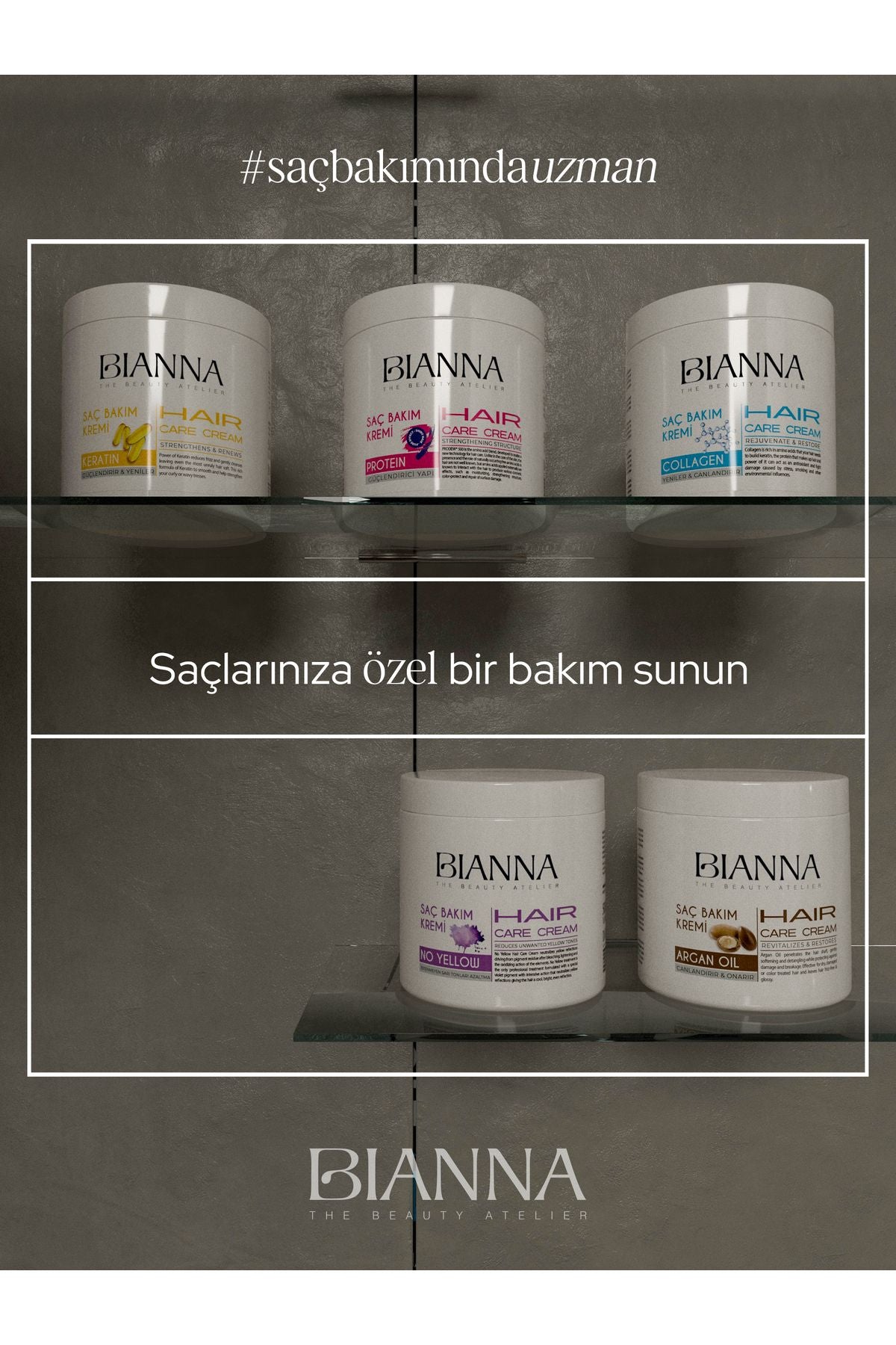 Bianna Keratinli Saç Bakım Kremi - 500 ml | Dora Kozmetik