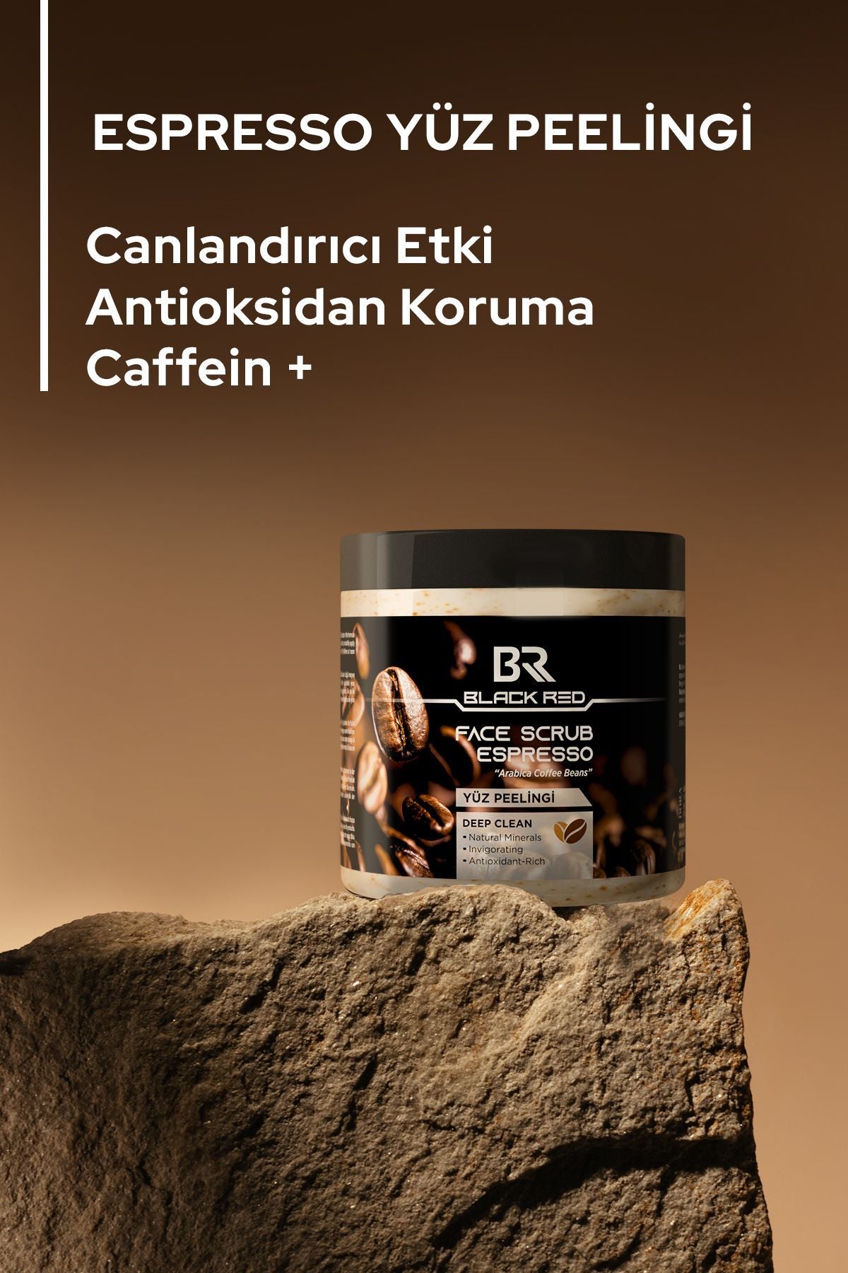 Black Red Espresso Ve Kafeinli Yüz Peelingi - Antioksidan Etkili Canlandırıcı Ve Yüz Peelingi - 500 ml