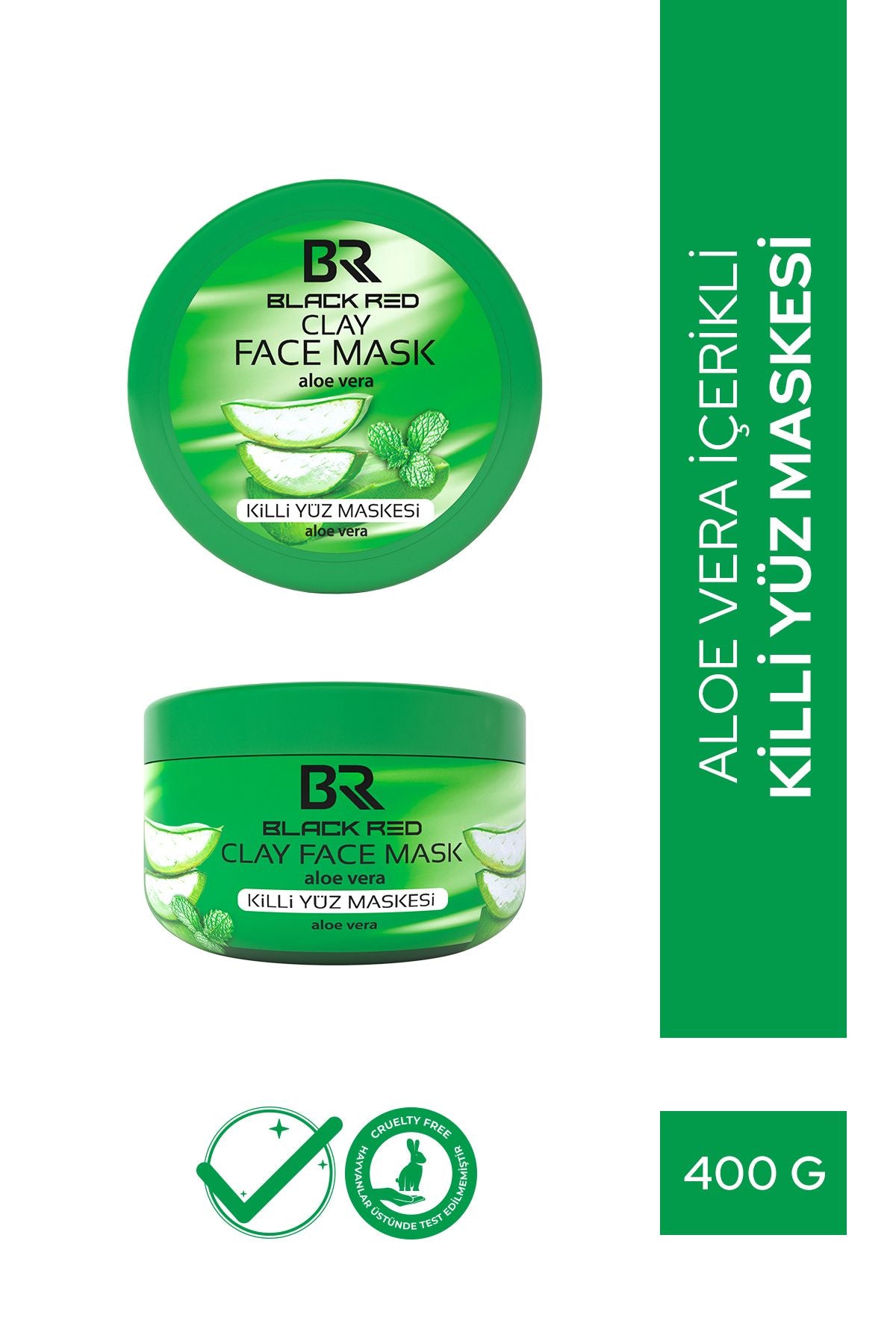 Black Red Clay Of Mask Aloe Vera 400 gr